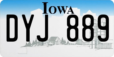 IA license plate DYJ889