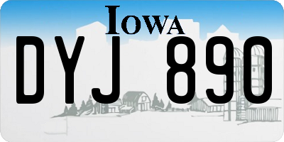 IA license plate DYJ890