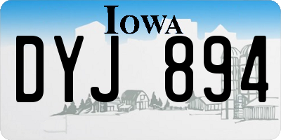 IA license plate DYJ894