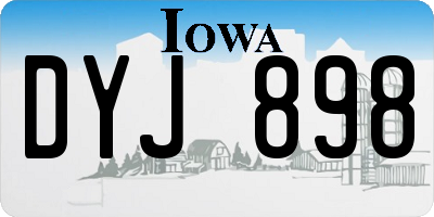 IA license plate DYJ898