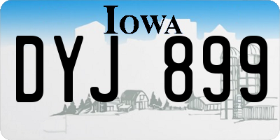 IA license plate DYJ899