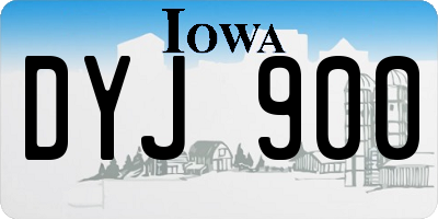 IA license plate DYJ900