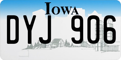 IA license plate DYJ906