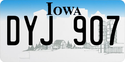 IA license plate DYJ907