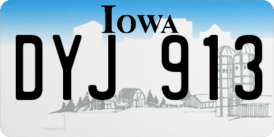 IA license plate DYJ913