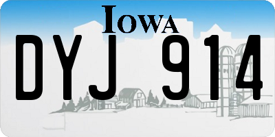 IA license plate DYJ914