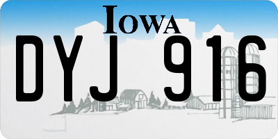 IA license plate DYJ916