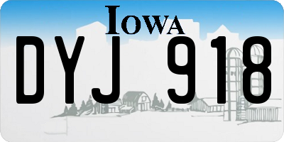 IA license plate DYJ918