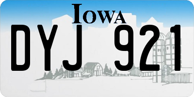 IA license plate DYJ921