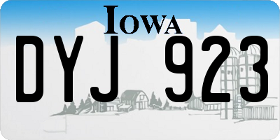 IA license plate DYJ923