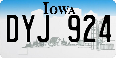 IA license plate DYJ924