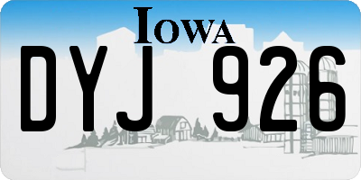IA license plate DYJ926