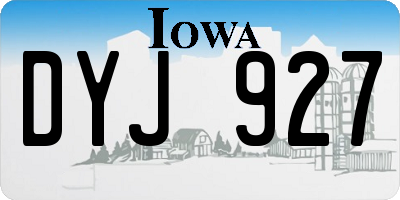 IA license plate DYJ927