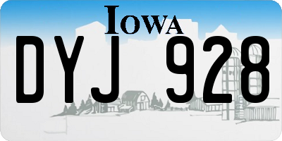 IA license plate DYJ928