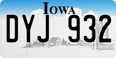IA license plate DYJ932