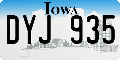 IA license plate DYJ935