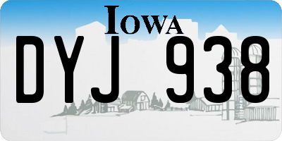 IA license plate DYJ938