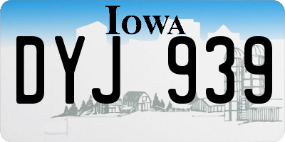 IA license plate DYJ939