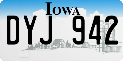 IA license plate DYJ942