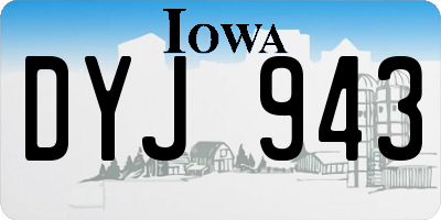 IA license plate DYJ943