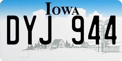 IA license plate DYJ944