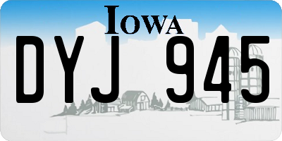 IA license plate DYJ945