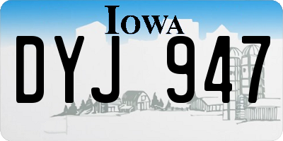 IA license plate DYJ947