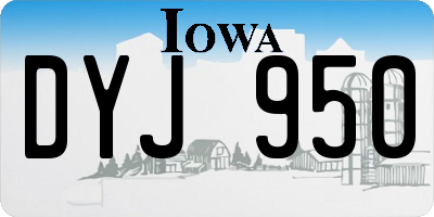 IA license plate DYJ950