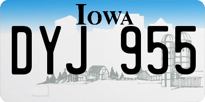 IA license plate DYJ955