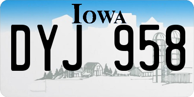 IA license plate DYJ958