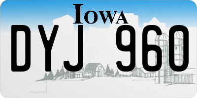 IA license plate DYJ960