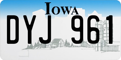 IA license plate DYJ961