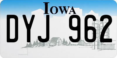 IA license plate DYJ962