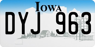 IA license plate DYJ963