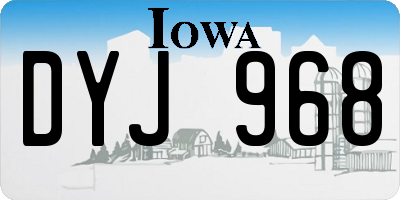 IA license plate DYJ968