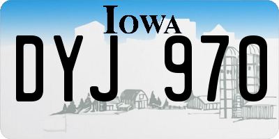 IA license plate DYJ970
