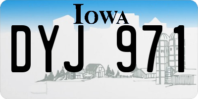 IA license plate DYJ971
