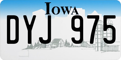 IA license plate DYJ975