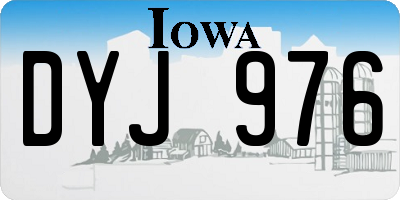 IA license plate DYJ976