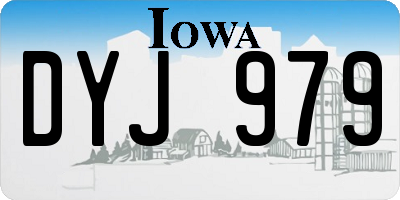 IA license plate DYJ979