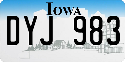 IA license plate DYJ983