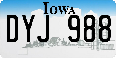 IA license plate DYJ988