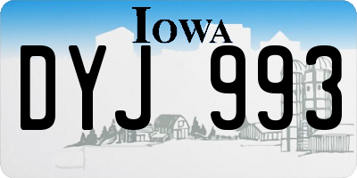 IA license plate DYJ993