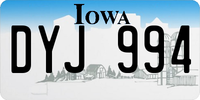 IA license plate DYJ994