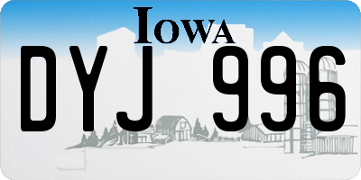 IA license plate DYJ996