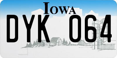 IA license plate DYK064