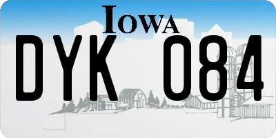 IA license plate DYK084
