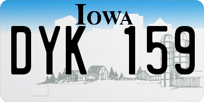 IA license plate DYK159