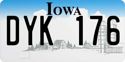 IA license plate DYK176