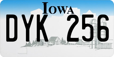 IA license plate DYK256
